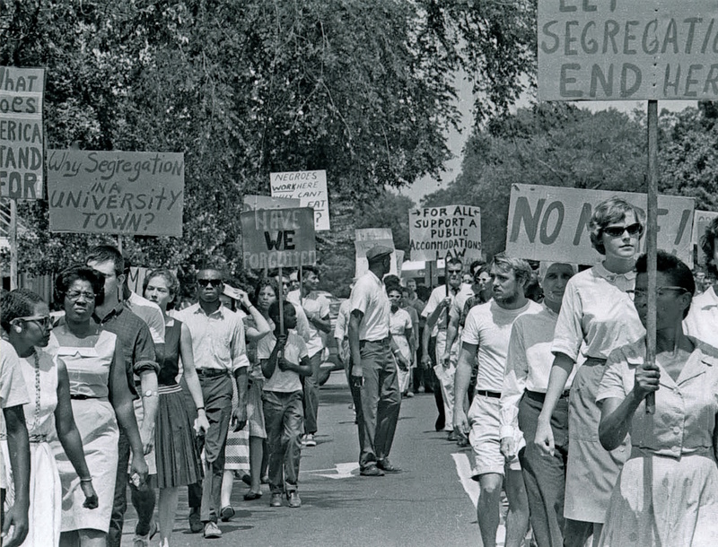 A march organized by the Chapel Hill Freedom Movement
