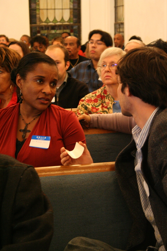 Estelle Mabry and Michelle Laws in the Crowd