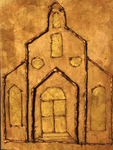 Golden Glazed St. Joseph’s by Karen Cheney, Chapel Hill High School.