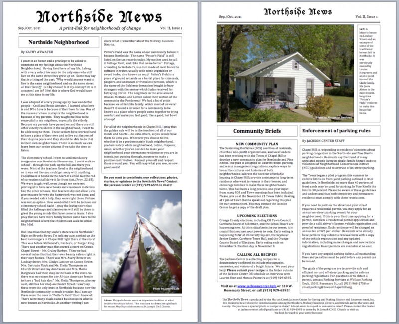 Northside News Volume II, Edition 1