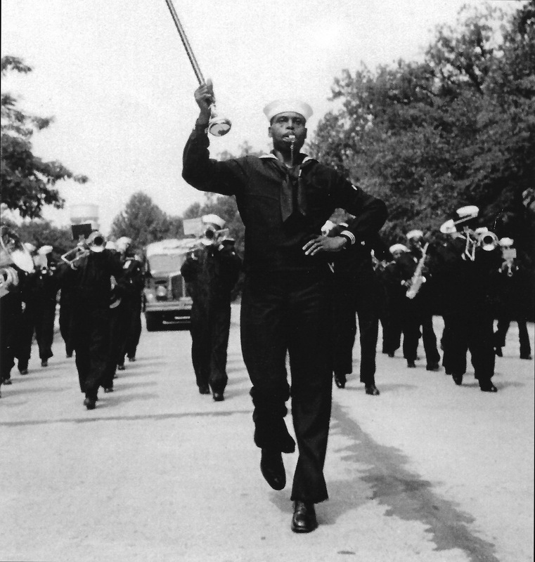 US Navy B-1 Band in a parade