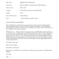2012.05.09_Riggsbee, Donny_Hollywood (In. by Hudson Vaughan, Alexander Stephens, and Monica Palmeira)_Transcript.pdf