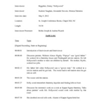 2012.05.09_Riggsbee, Donny_Hollywood (In. by Hudson Vaughan et al. )_TapeLog.pdf